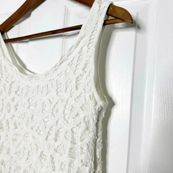 BANANA REPUBLIC Size 8 Sleeveless Lace Shift Mini Dress - Picture 2 of 7